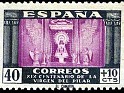 Spain 1946 Pilar Virgin 40 + 10 CTS Red Edifil 998. 998. Uploaded by susofe